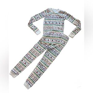 Hanna Andersson Elf Sz 12 (150 cm) Kids Pajama Set PJs Pajamas Holidays White